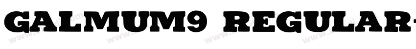galmum9 regular字体转换